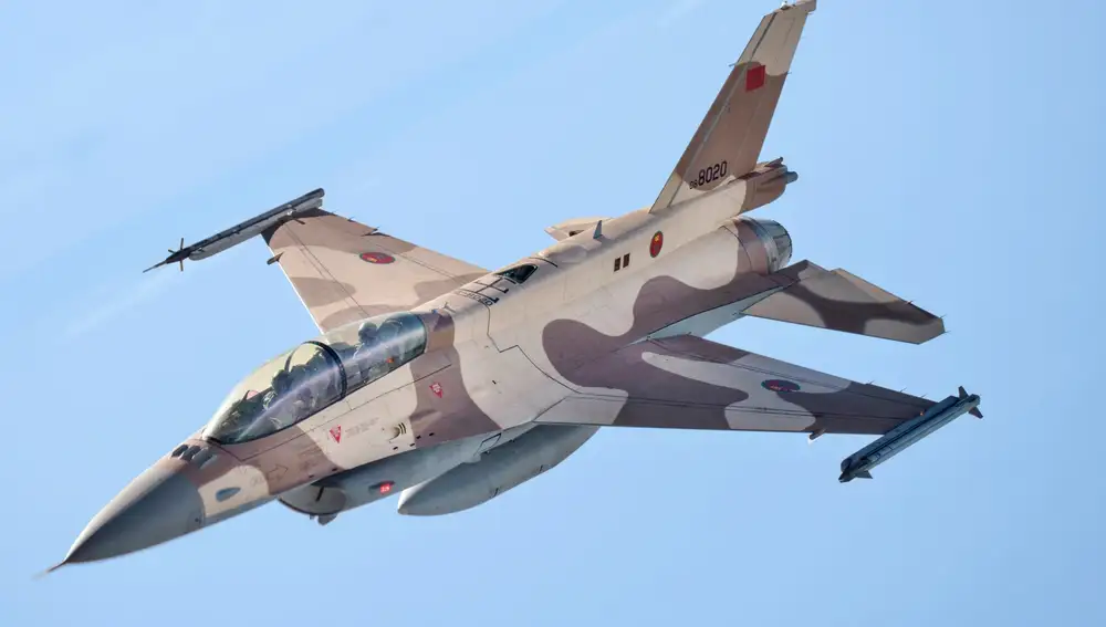 Un F-16 de la Fuerza Aérea de Marruecos
