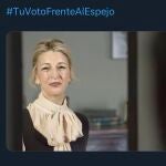 Imagen de Yolanda Díaz que se encuentra el votante del PNV al mirarse al espejo.