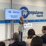La presidenta del PP de Segovia, Paloma Sanz, interviene en la Junta Directiva Provincial