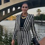Vicky Martín Berrocal con su look para la Feria de Abril.