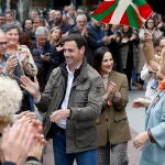 Acto electoral del PNV en San Sebastián con el candidato a lehendakari, Imanol Pradales