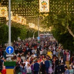 Fotografía de las calles del Real de la Feria de Abril de Sevilla este miércoles por la tarde