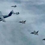 El A400M permitió a los Eurofighter y F18 repostar en el aire