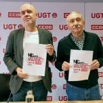 Los secretarios generales de CCOO y UGT presentan en rueda de prensa la jornada de movilizaciones del Primero de Mayo