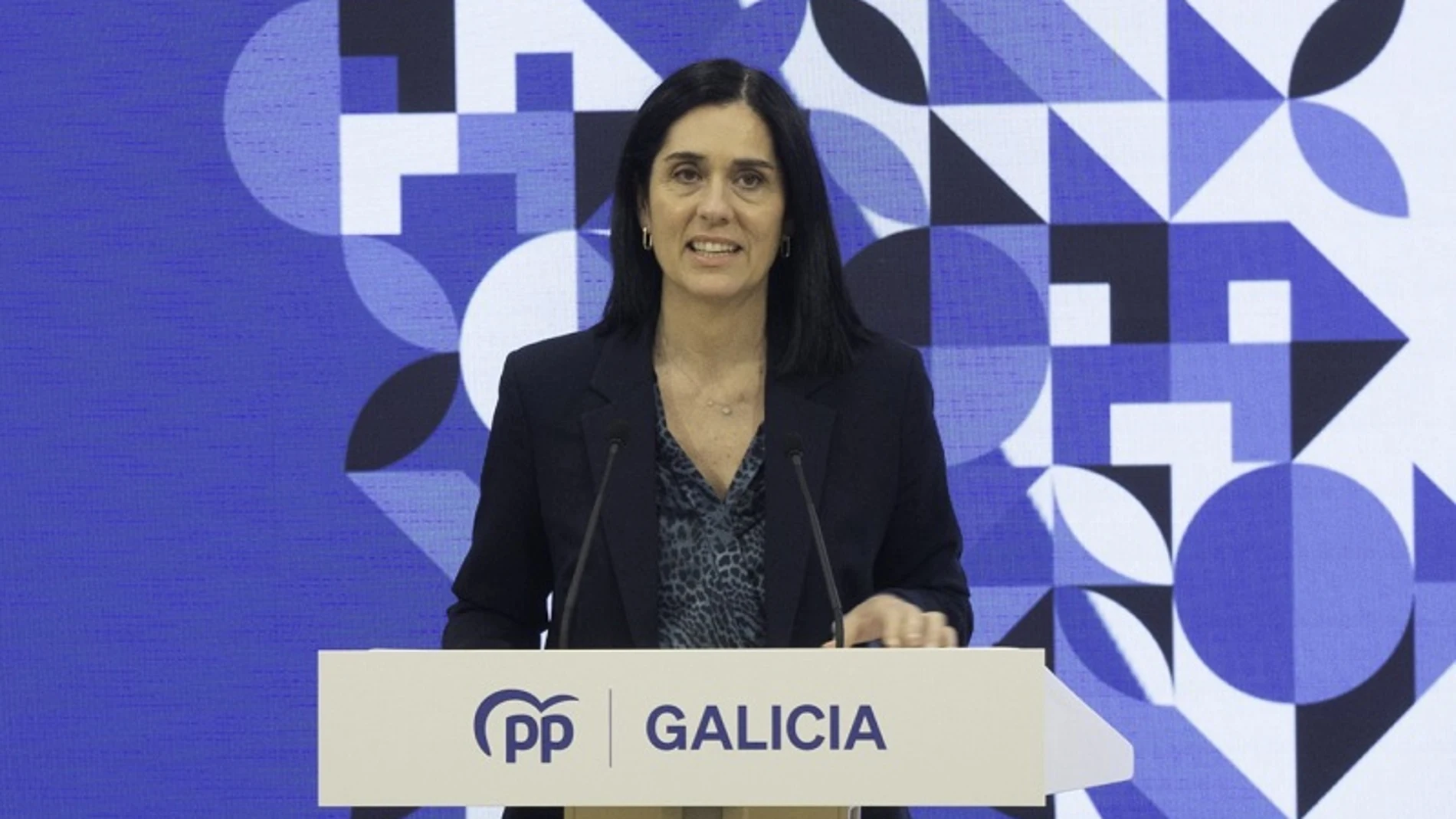 La número dos de los populares gallegos, Paula Prado, hoy, en rueda de prensa.