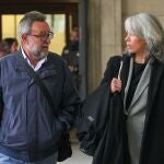 El ex secretario general de UGT-A, Francisco Fernández Sevilla a su llegada al juicio
