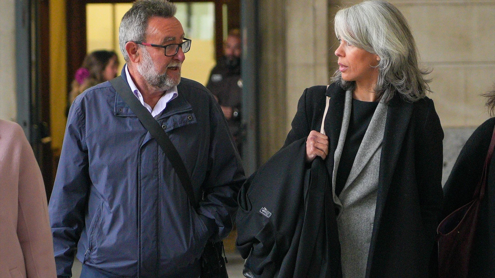 El ex secretario general de UGT-A, Francisco Fernández Sevilla a su llegada al juicio