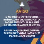 La web para votar por el modelo de Feria, colapsada