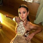 Rocío Laffón con vestido de IQ Collection.