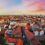 Vista panorámica de Zagreb, Croacia