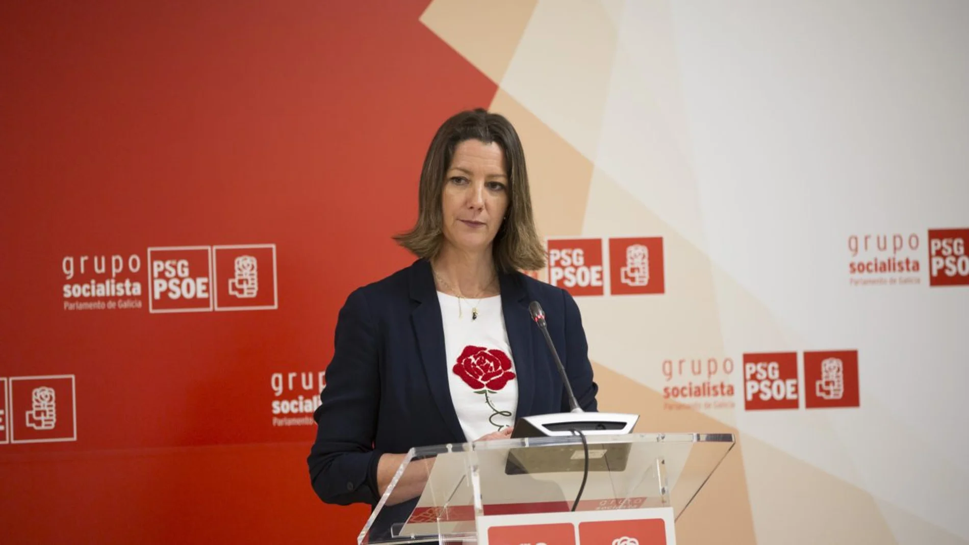 La vicesecretaria general Lara Méndez, hoy, en rueda de prensa.