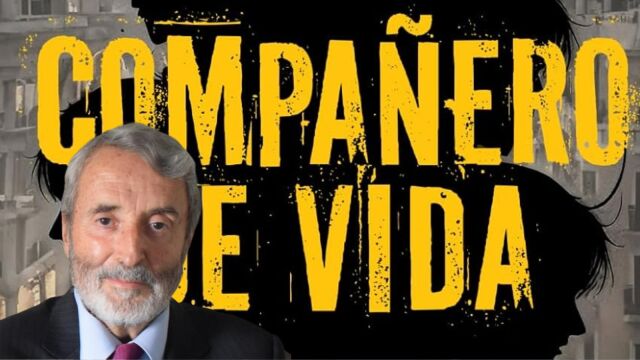 JM Zuloaga, periodista de LA RAZÓN, y la portada de su nueva novela, "Compañero de vida"