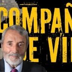 JM Zuloaga, periodista de LA RAZÓN, y la portada de su nueva novela, "Compañero de vida"