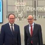 Javier Iglesias y Marcos Iglesias durante la presentación de los datos