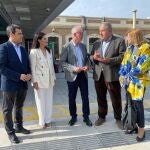 Los senador del PP por la Región Francisco Bernabé y José Ramón Díez de Revenga; las diputadas nacionales Violante Tomas y Miriam Guardiola; y el concejal de Planificación Urbanística, Huerta y Medio Ambiente de Murcia, Antonio Navarro