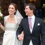 Carmen Gómez Acebo en su boda con Borja Álvarez de Estrada.