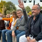 El líder del PP, Alberto Núñez Feijóo, en Ulldecona (Tarragona)