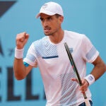 Pedro Cachín, tras uno de sus triunfos en el Mutua Madrid Open 2024