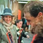 Rafa Nadal hablando con Froilán por teléfono tras ganar en el Mutua Madrid Open