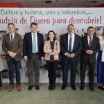 El presidente Alfonso Fernández Mañueco, junto a Elena Arzak, Conrado Íscar, María González Corral, Luis Miguel González Gago, Raquel Alonso y Óscar Rodríguez de las Heras
