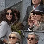 Xisca y la Infanta Elena en el partido de Nadal.