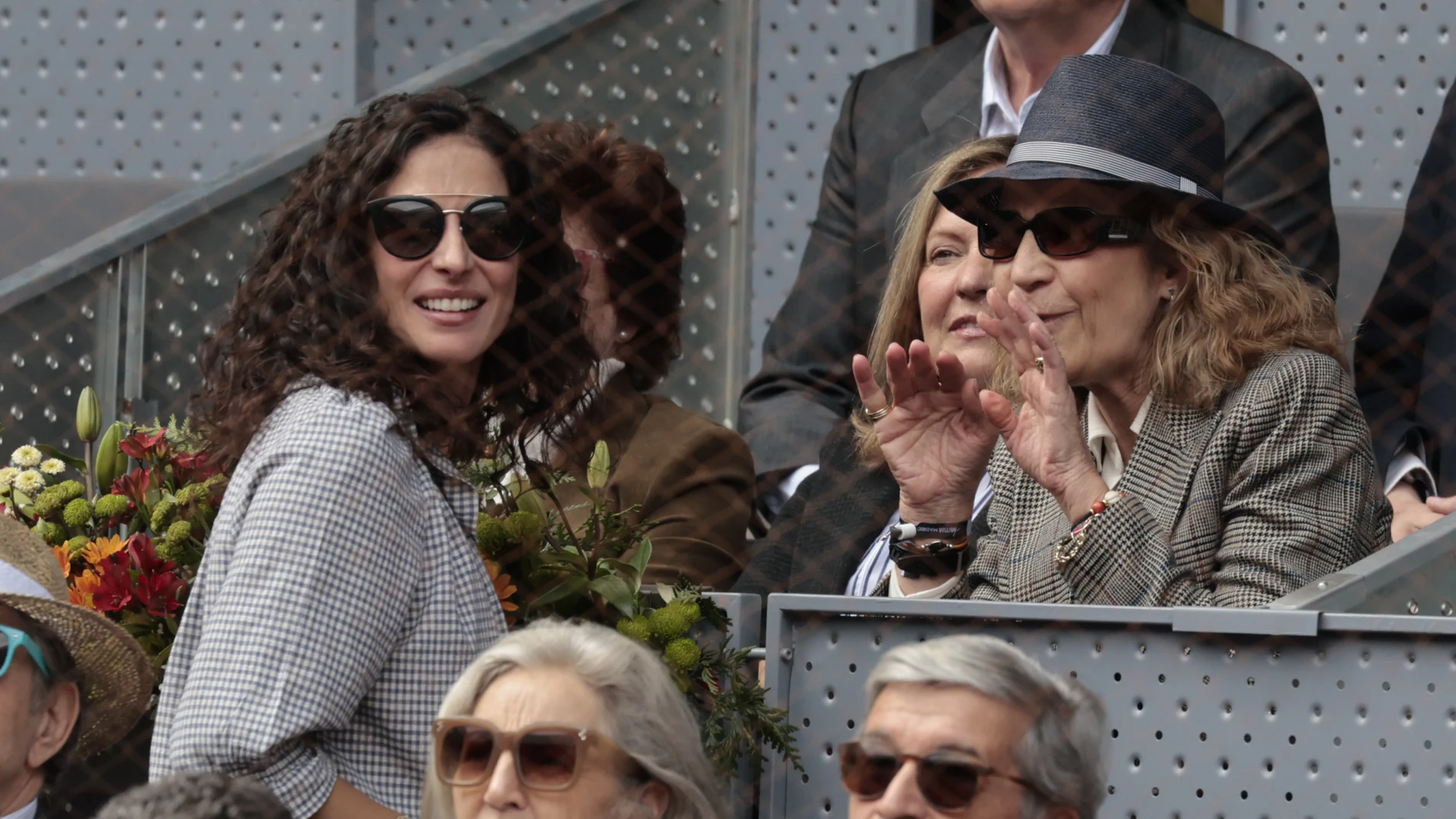 Xisca y la Infanta Elena en el partido de Nadal.