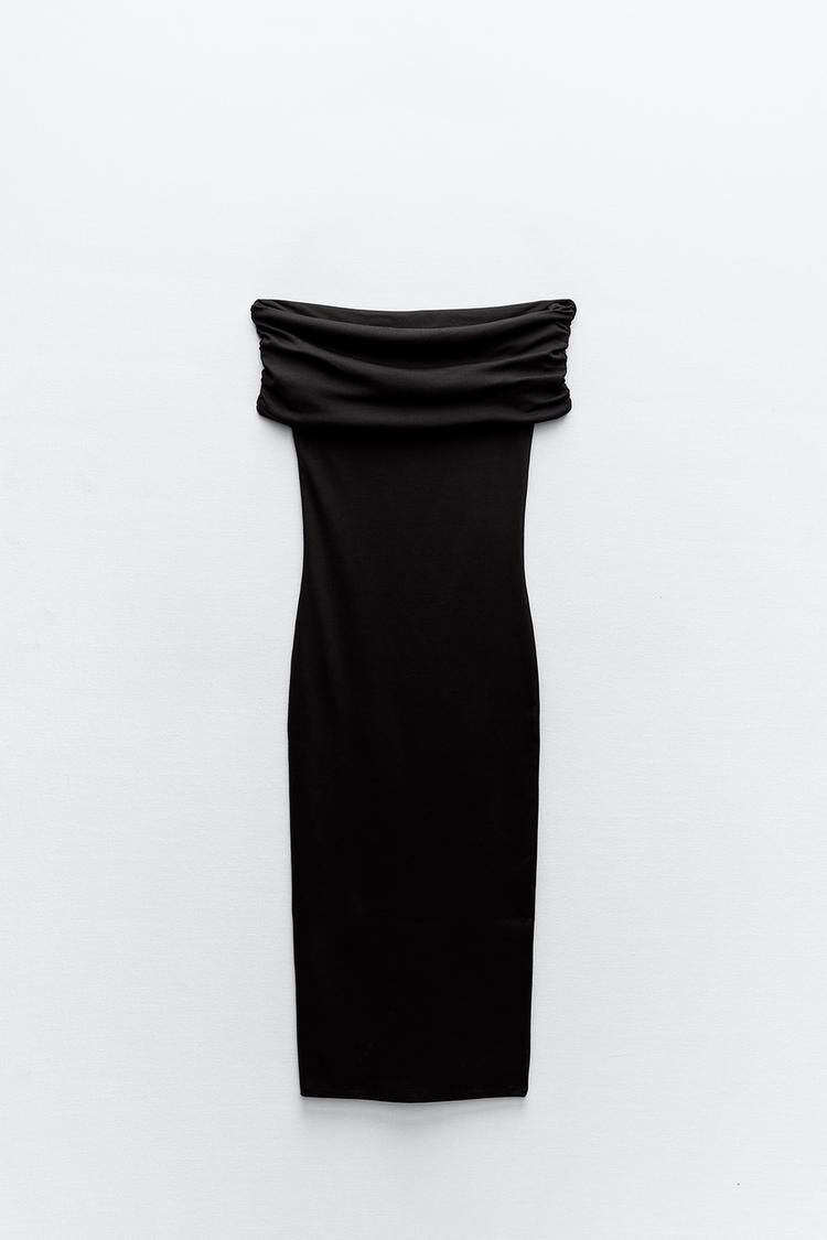 Vestido escote Bardot.