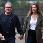 Labour Party leader Sir Keir Starmer votes during local elections in London