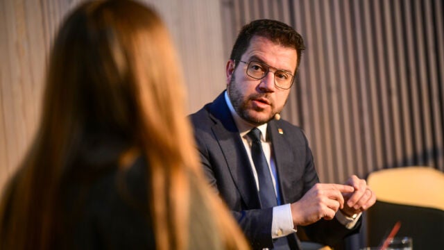 El presidente de la Generalitat y candidato de ERC a la reelección, Pere Aragonès.