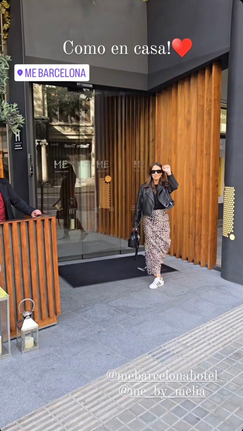 Paula Echevarría con falda animal print