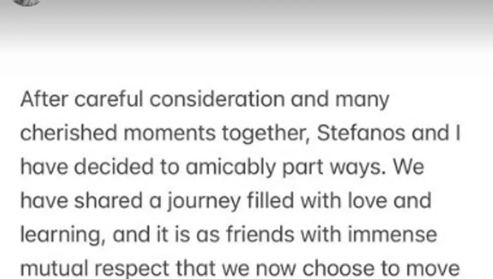 El emocionado mensaje de ruptura de Paula Badosa con Tsitsipas