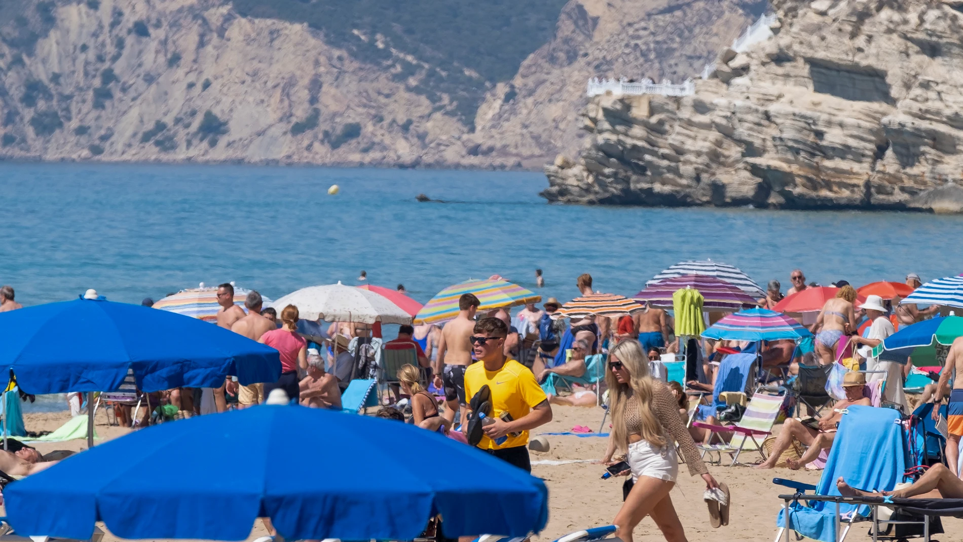 Vista general de la playa de Levante de Benidorm