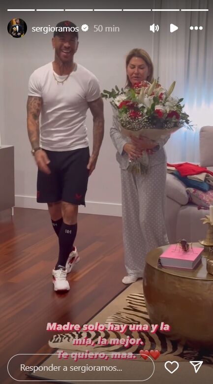 Sergio Ramos junto a su madre