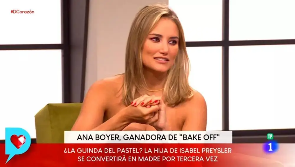 Alba Carrillo en el plató de 'D Corazón'