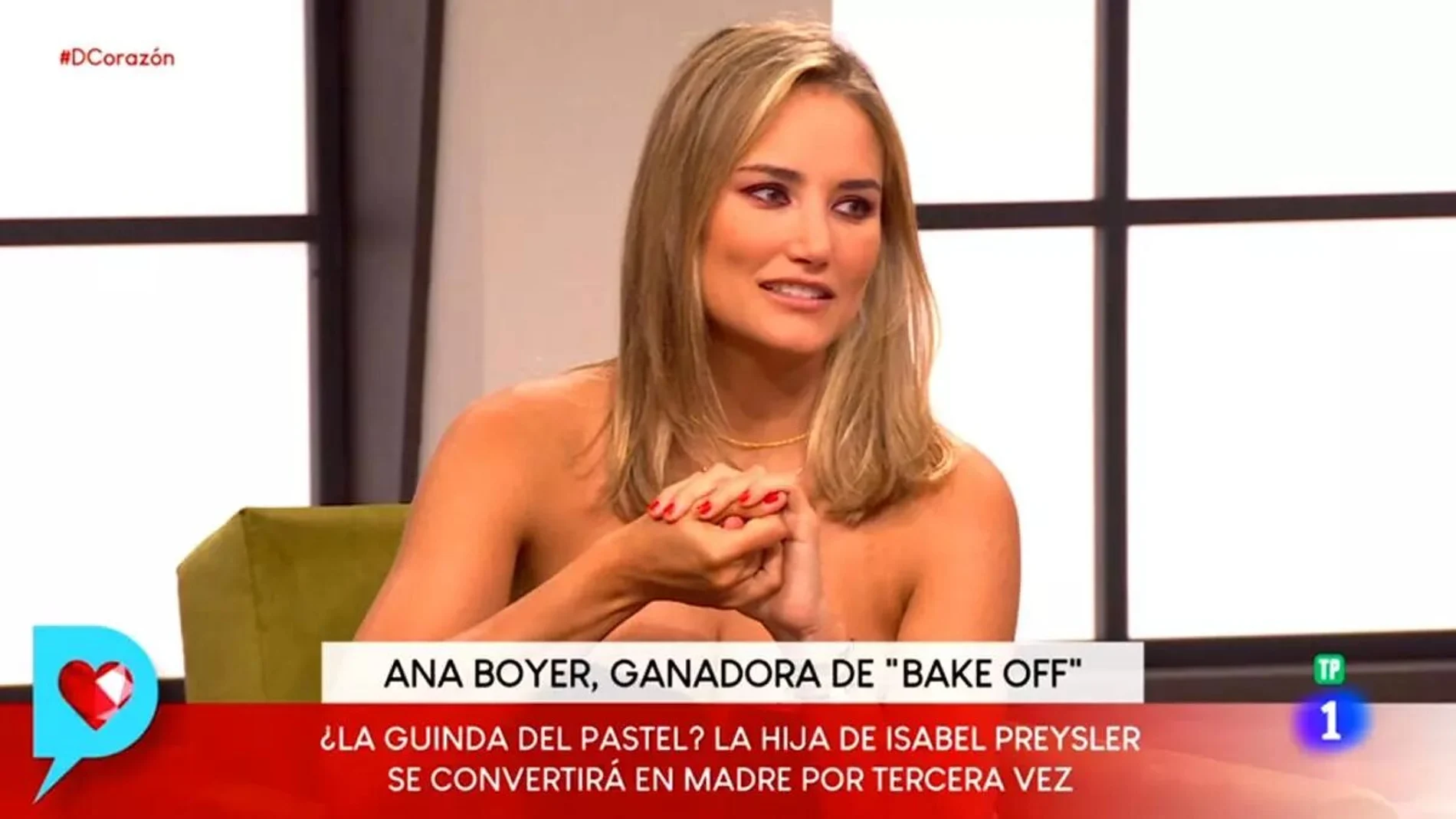 Alba Carrillo en el plató de 'D Corazón'