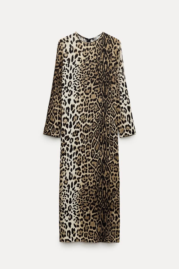 Vestido estampado animal.