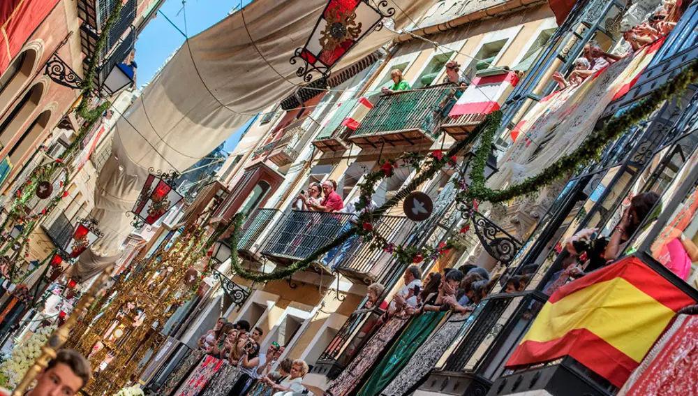 Decoración del Casco Histórico de Toledo con motivo del Corpus Christi