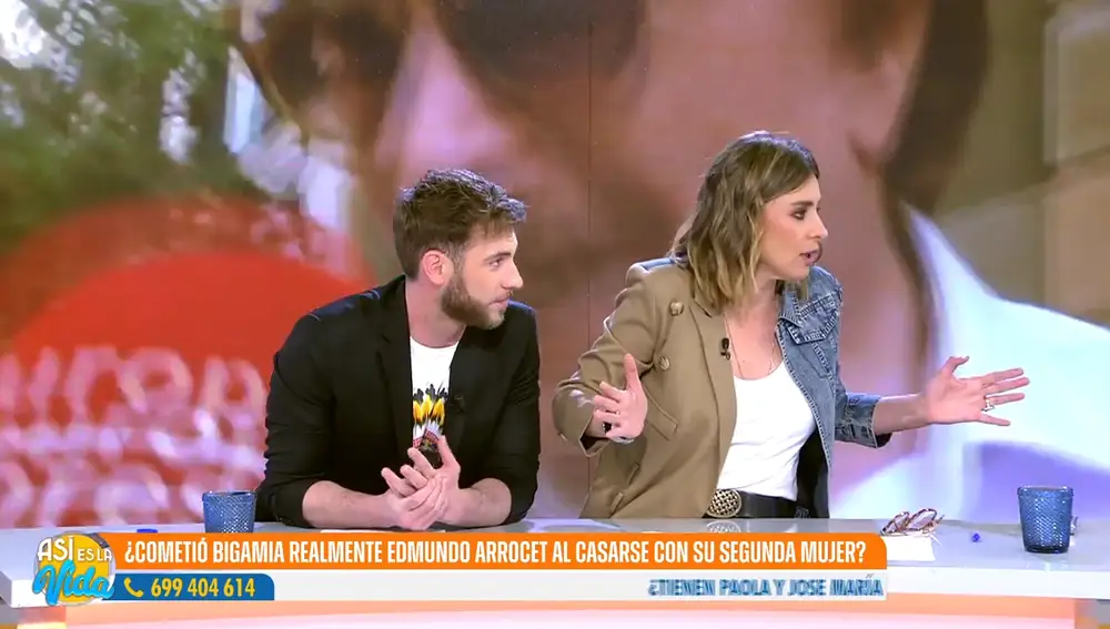 Sandra Barneda y Cesar Muñoz en "Así es la vida"