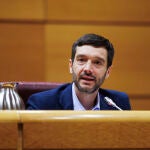  El ministro de Derechos Sociales, Consumo y Agenda 2030, Pablo Bustinduy, interviene en la Comisión del Senado para informar de las líneas generales de su departamento.