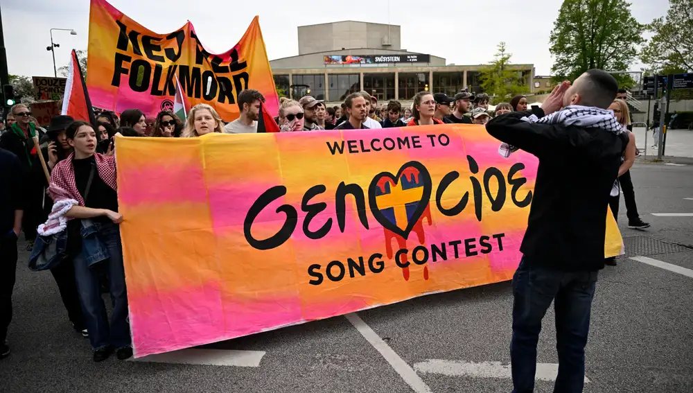 Pro-Palestinian protests during 68th Eurovision Song Contest in Malmo