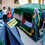 Acampada en la Universidad de Barcelona en apoyo a Palestina
