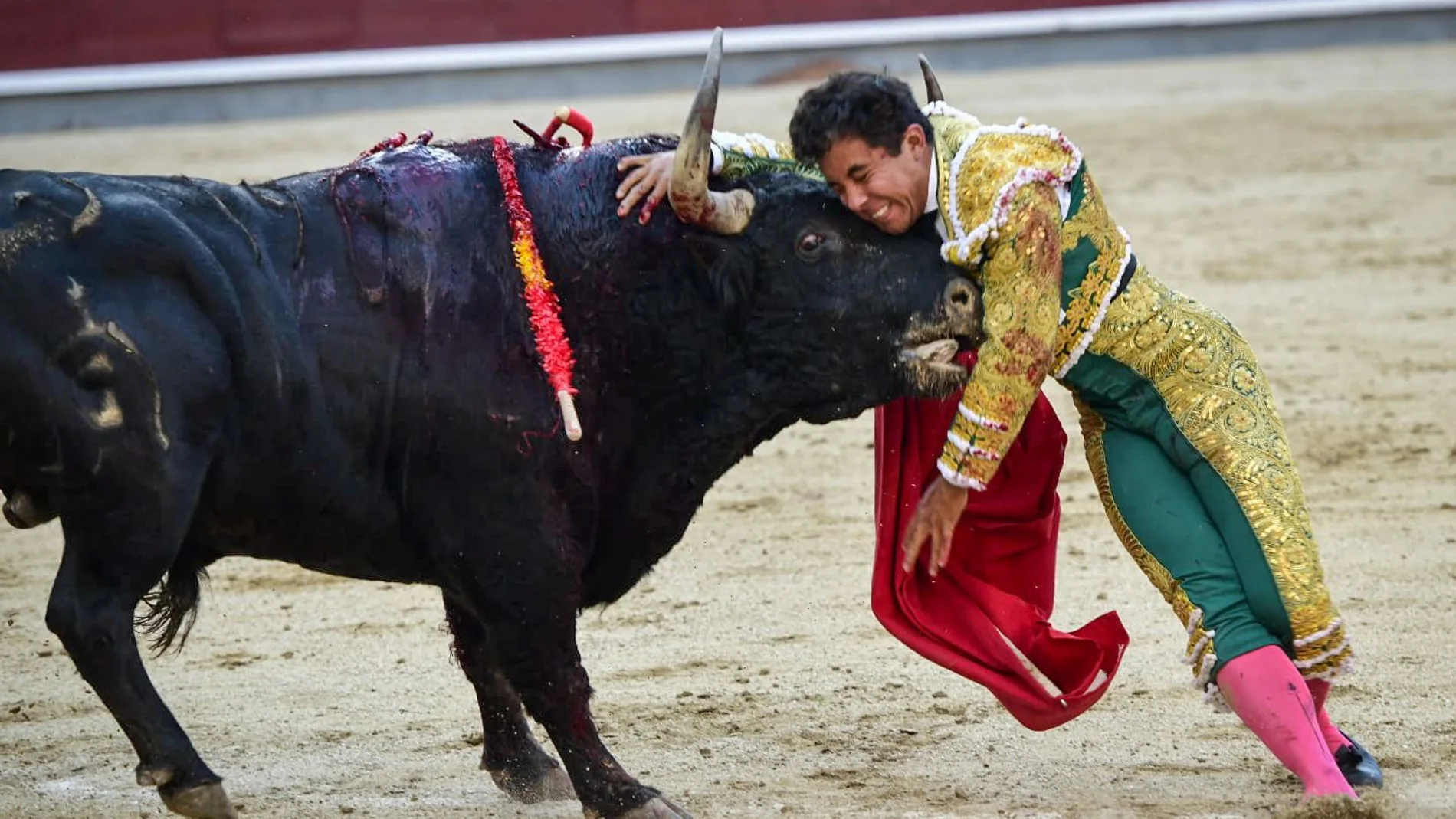 Cogida de Leo Valadez