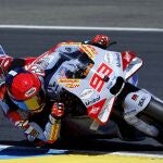 Marc Márquez, durante los entrenamientos en Le Mans