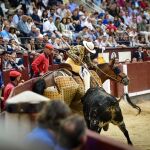 Luis Alberto Parrón en el tercio de varas a "Bastonito"