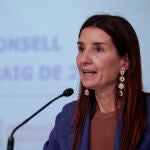 La consellera de Hacienda, Economía y Administración Pública y portavoz del Consell, Ruth Merino, informa de los asuntos tratados en la reunión del Pleno del Consell