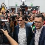 El candidato del PSC al 12M, Salvador Illa, tras ganar las elecciones