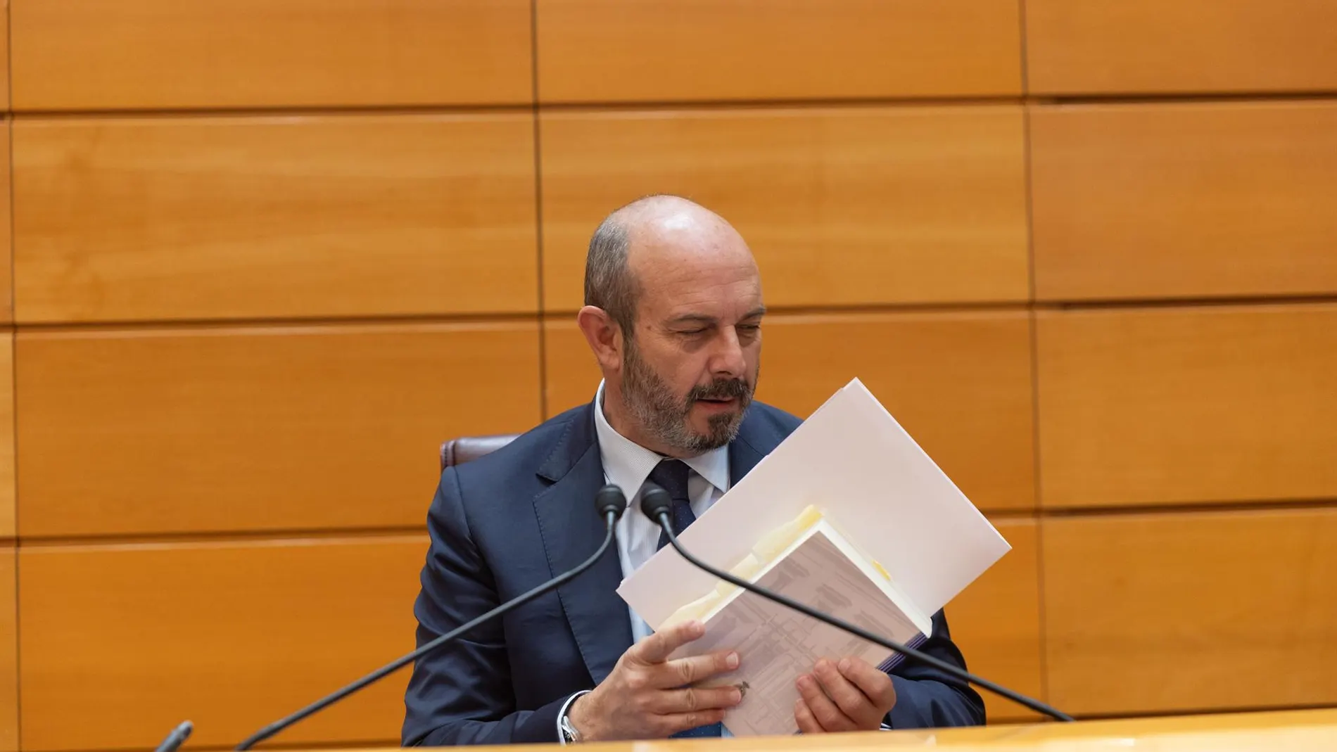 Pedro Rollán alaba la "coherencia" de Lambán al no participar en la votación en el Senado sobre la ley de amnistía