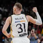 Musa, después de anotar una canasta ante el Dreamland Gran Canaria