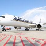 Un avión de Singapur Airlines