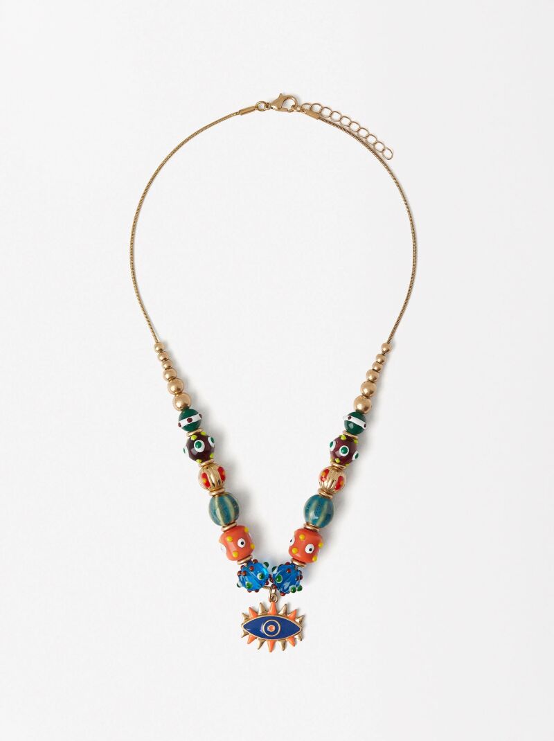 Collar multicolor con cerámica